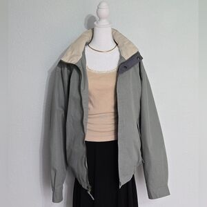 St. John's Bay Men's Olive and Beige Windbreaker